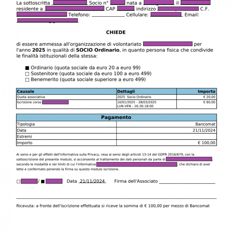 Documento PDF generato dal gestionale